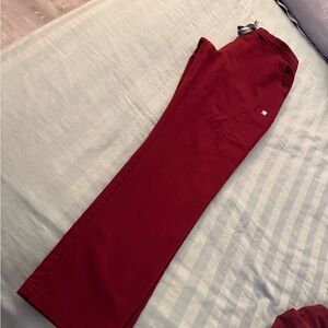 Figs Women's Scrub Pants in Burgundy